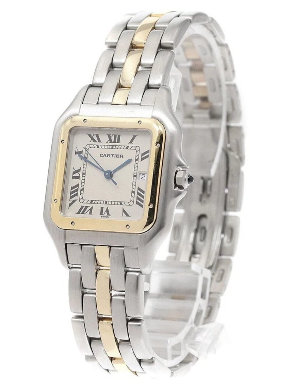 CARTIER PANTHERELM W25027B5 1 Row Date Beige Dial Quartz Men's Watch - Picture 2 of 6